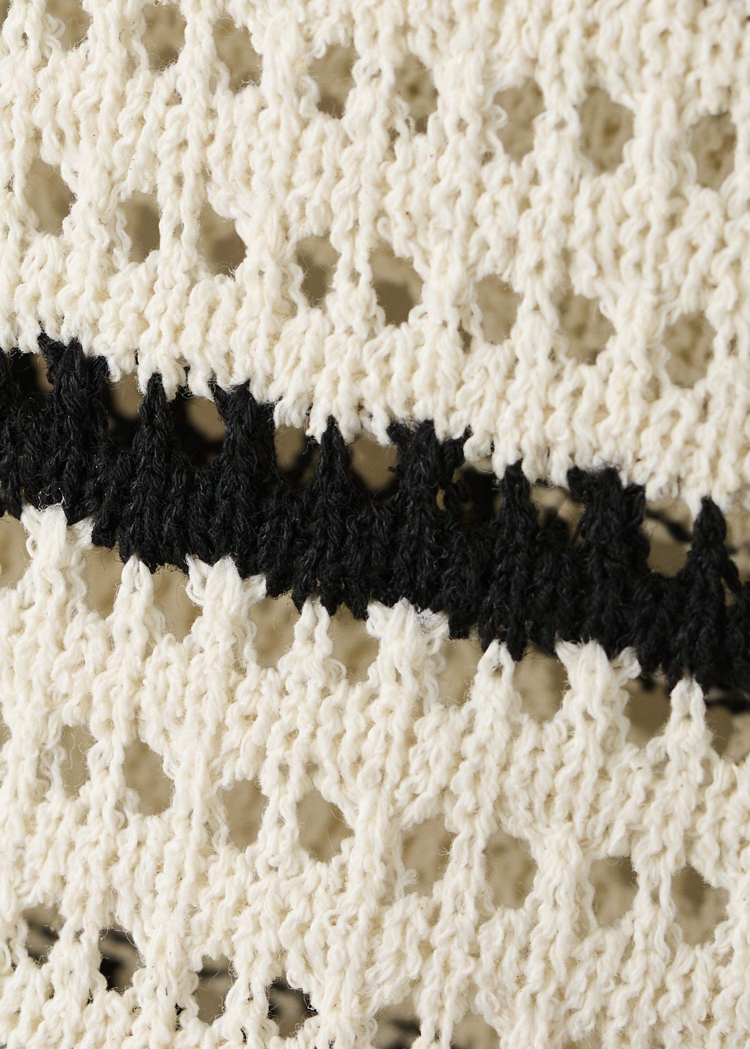 Striped crochet shorts