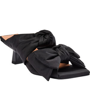 Soft Bow Kitten Heel Sandaler