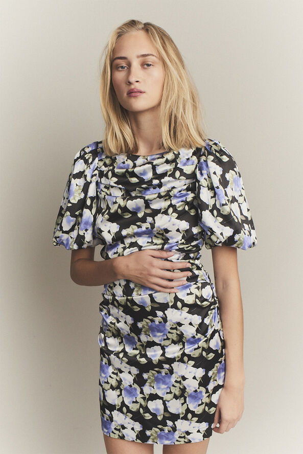 Lisbon Print Puff Dress