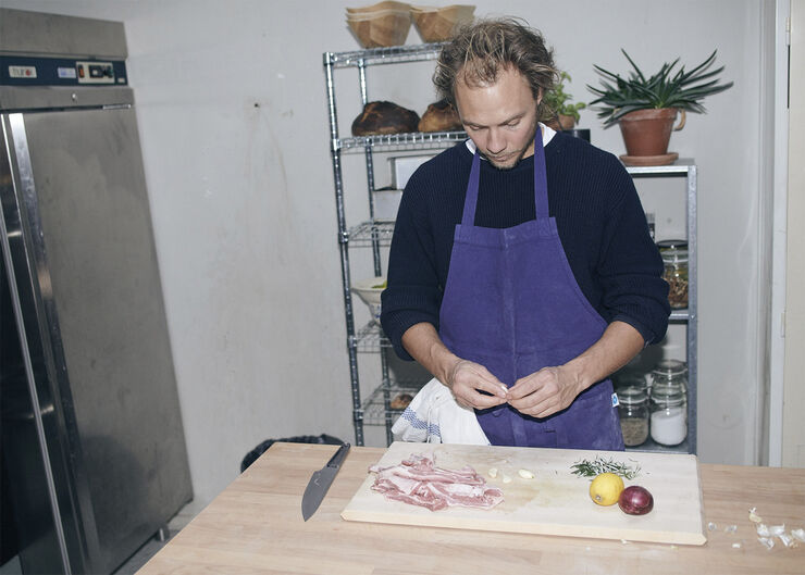 Veark Apron - Blue - Linnen/Cotton