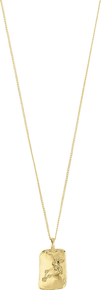 LEO recycled Zodiac Sign necklace, gold-plated