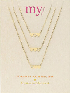 Necklace set triple heart