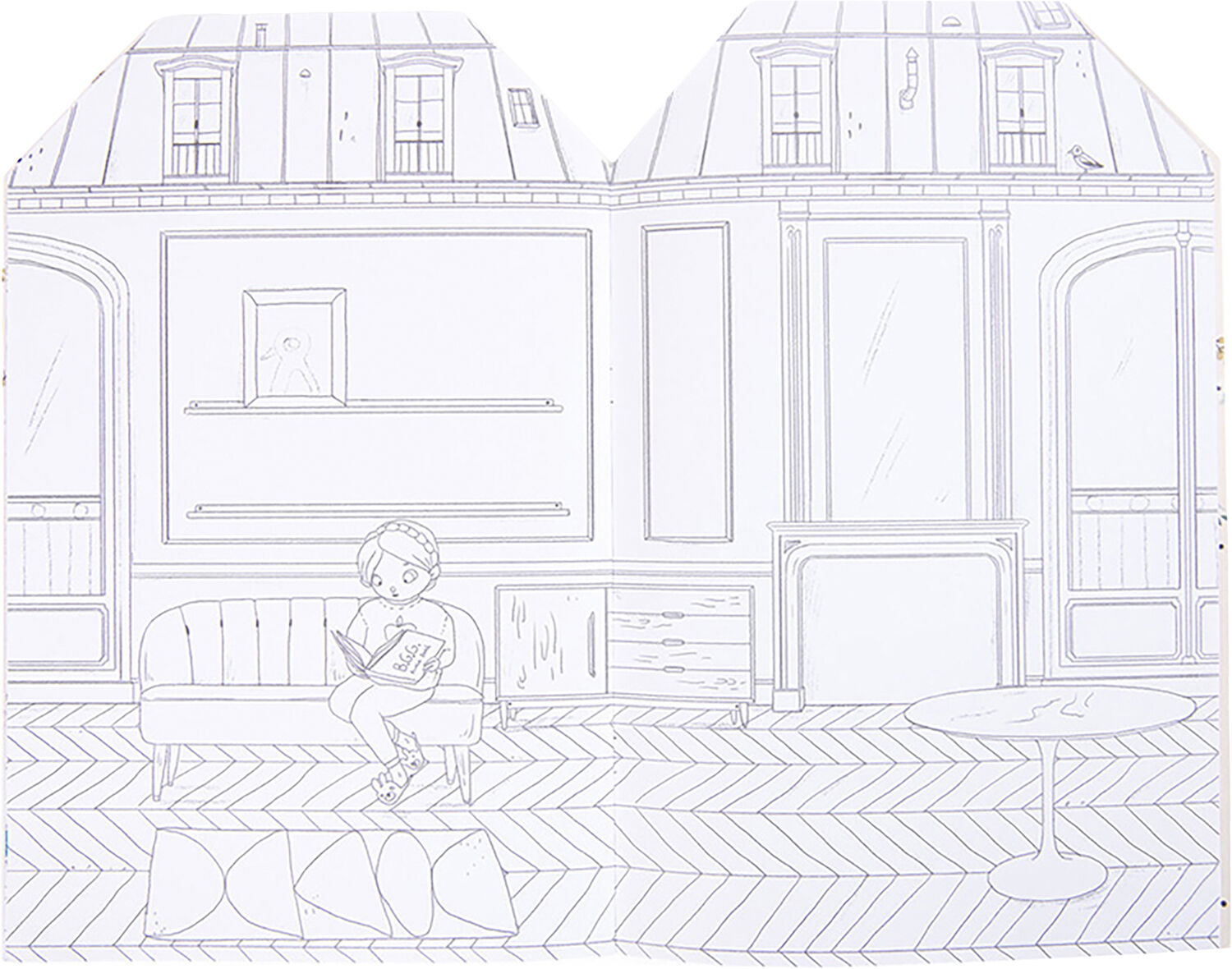 Moulin Roty - Malebog med 145 klisterm&aelig;rker - Les Parisienne