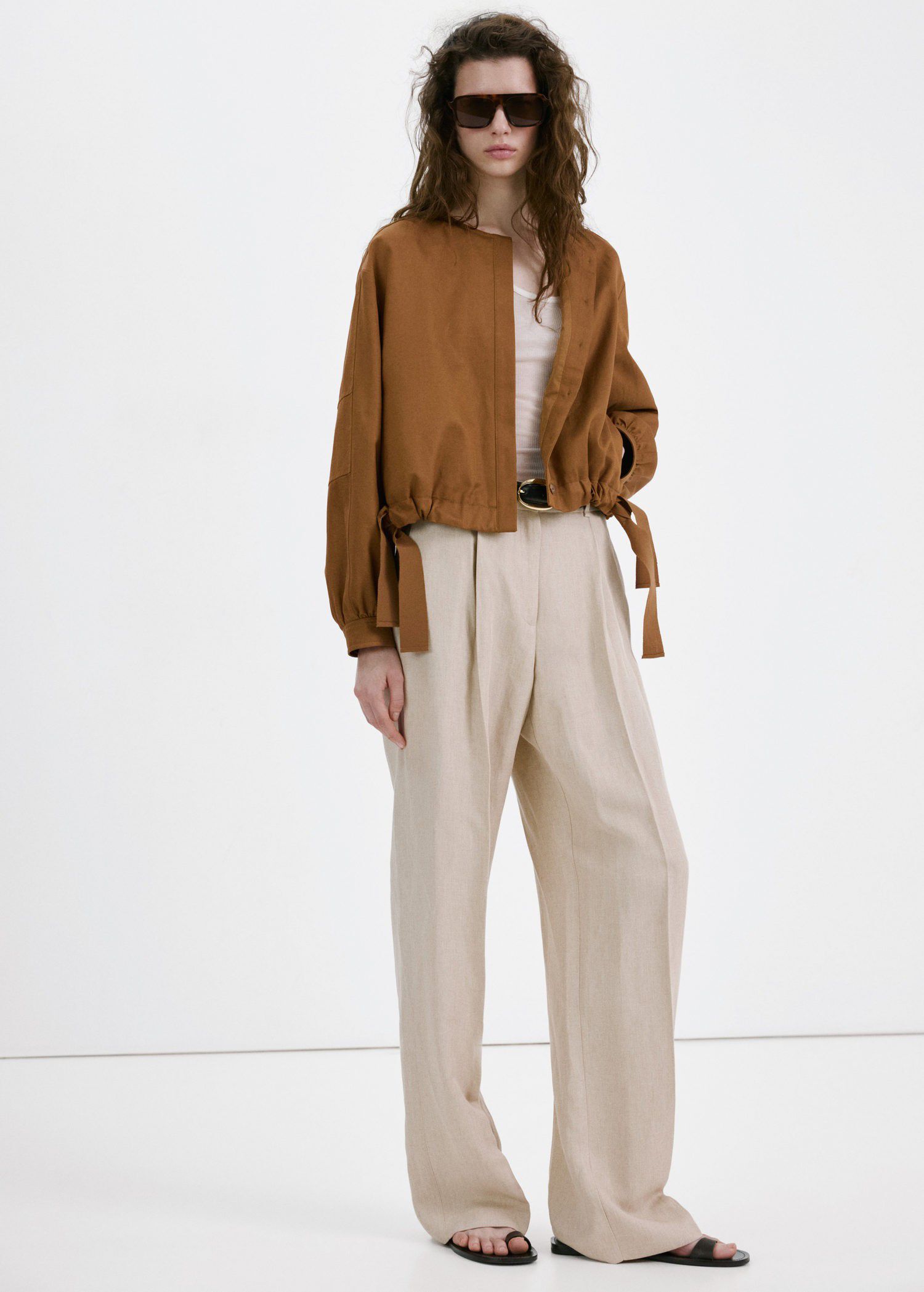 Lyocell jacket with elastics