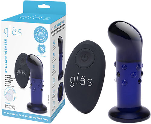 GLAS - RECHARGEABLE REMOTE CONTROLLED VIBRATING DOTTED G-SP