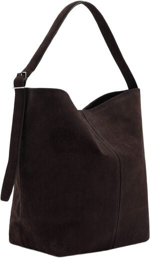 Suede shopper bag