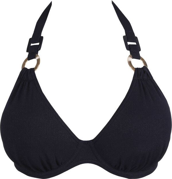 Pinner bikinitop med dyb udskæring og delvis vattering