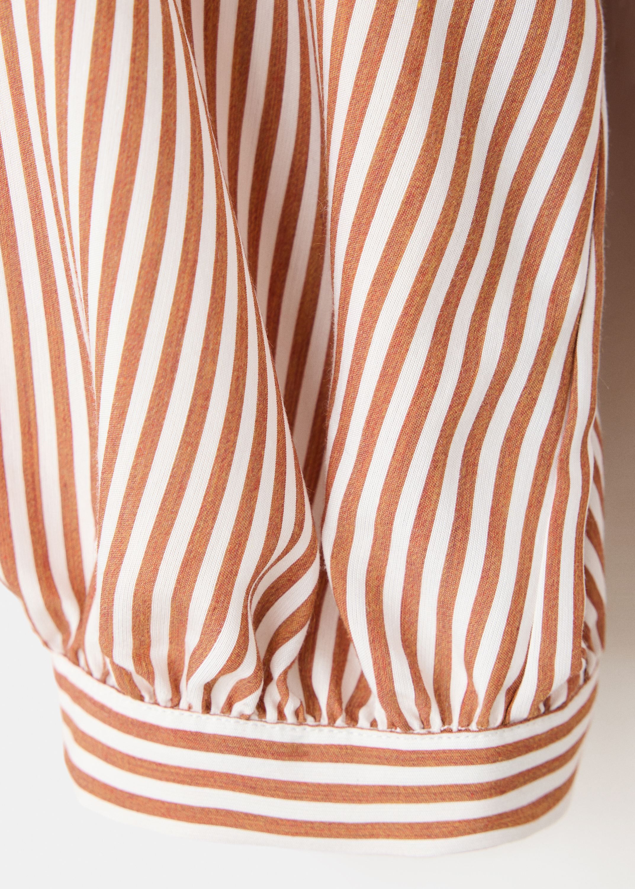 Striped blouse with frill detail