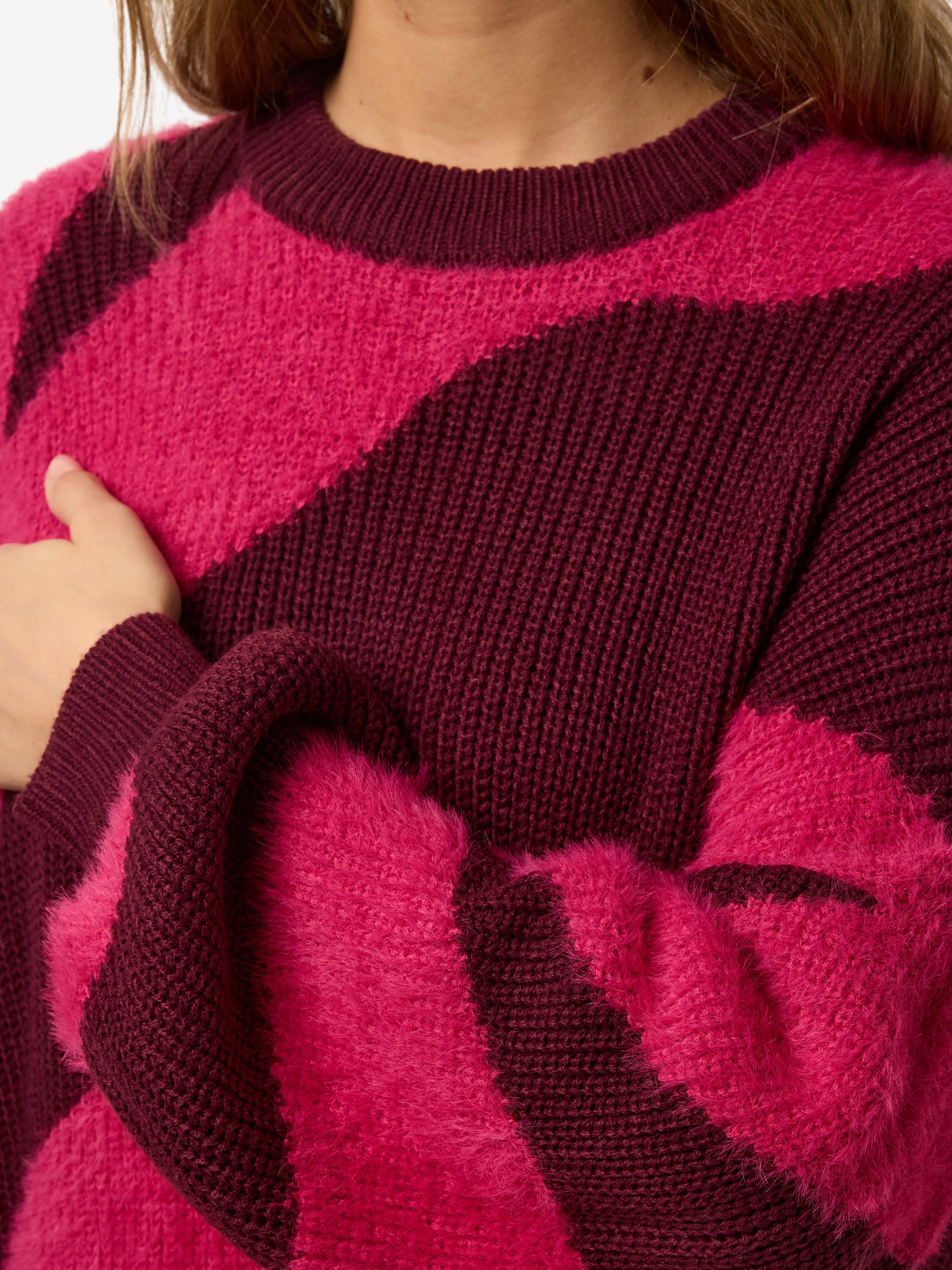 NMBLAIR L/S LOOSE JACQUARD KNIT TUN