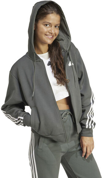 Future Icons 3-Stripes Full Zip h&aelig;ttetr&oslash;je