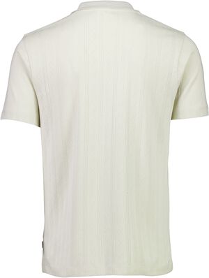 Jacquard v-neck polo S/S