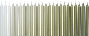 Ombre Candles - Set of 24 - Khaki