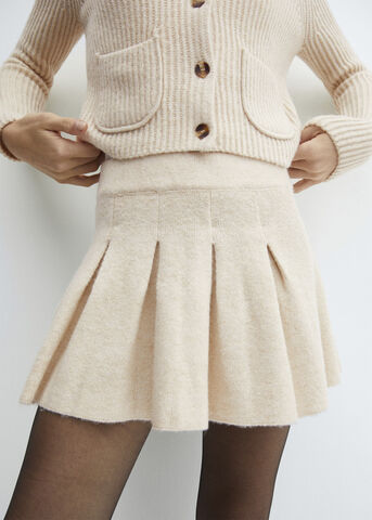 Knitted panel skirt