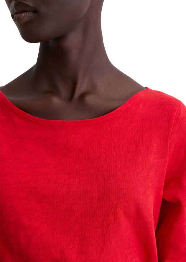 T-shirt, long sleeve, boat neck