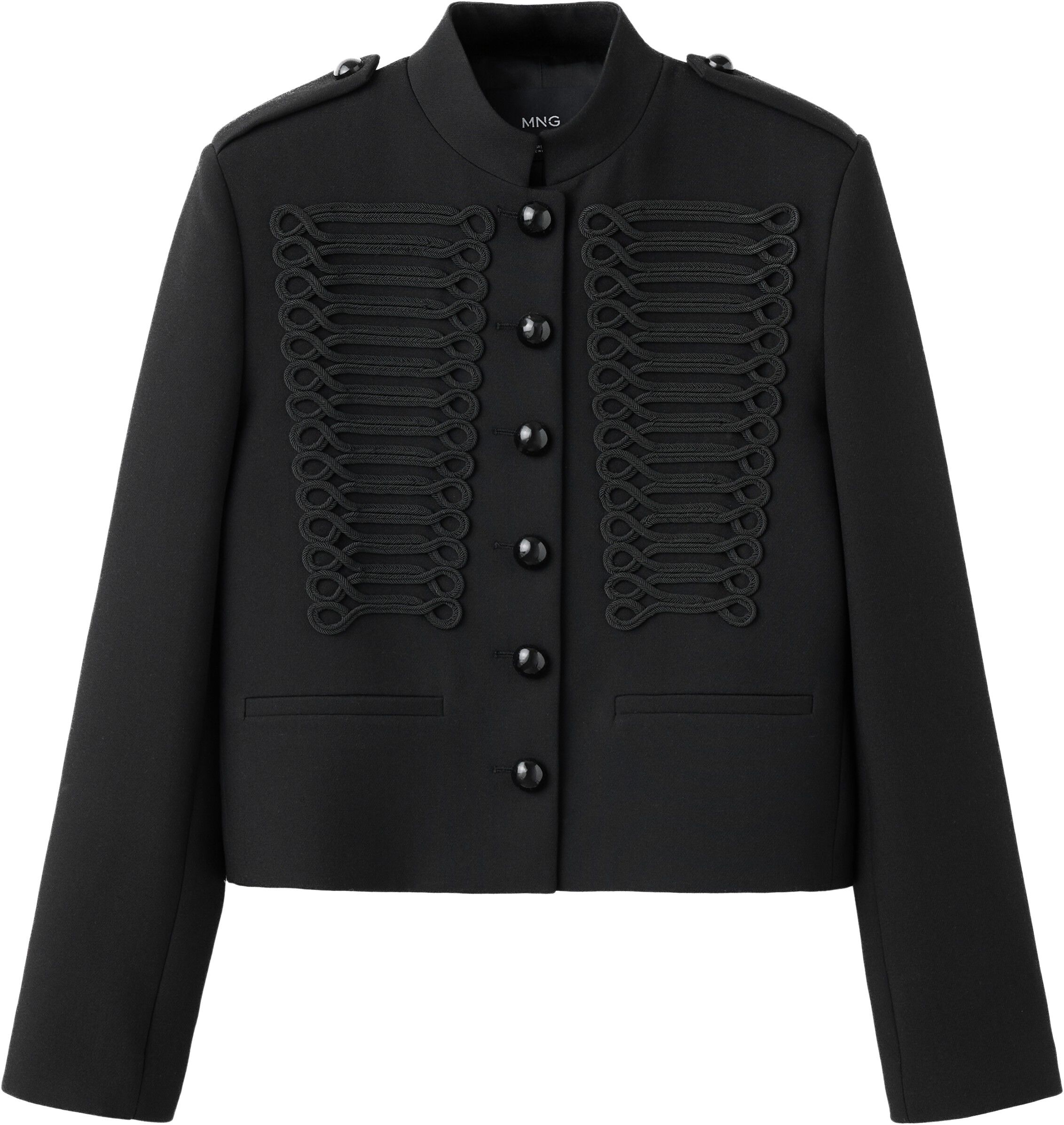 jacket with stand-up collar and tog