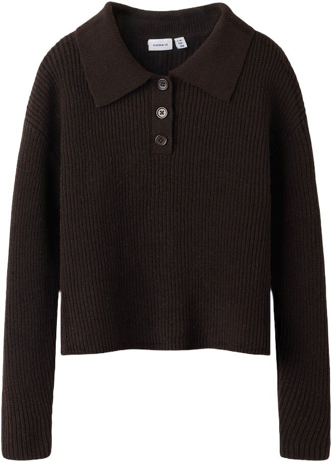 NKFNIA LS LOOSE POLO KNIT LNOOS