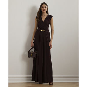 MATTE JERSEY-GOWN W/ TRIM