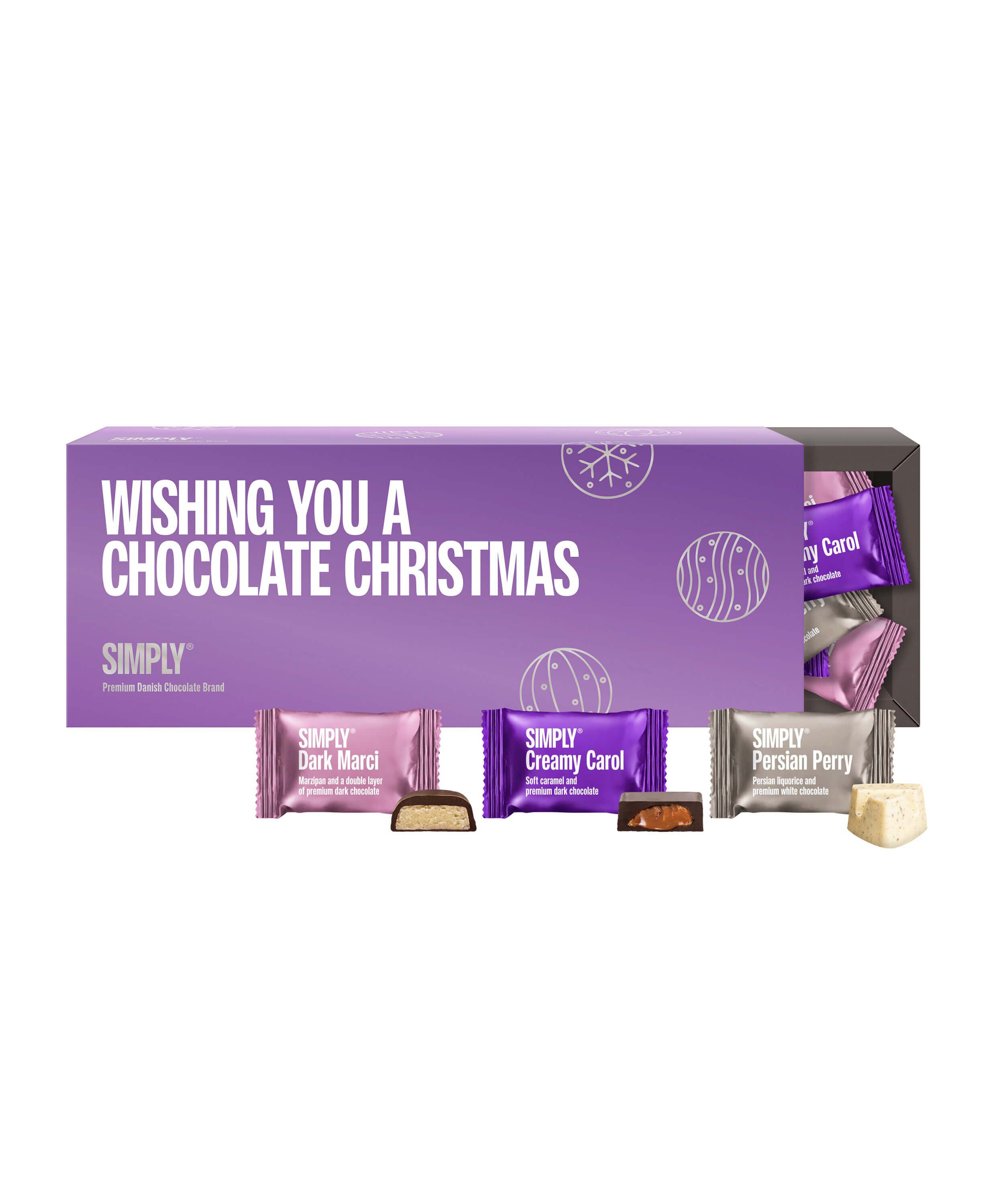 Simply&reg; WHISHING YOU A CHOCOLATE CHRISTMAS chokolade&aelig;ske (270g)