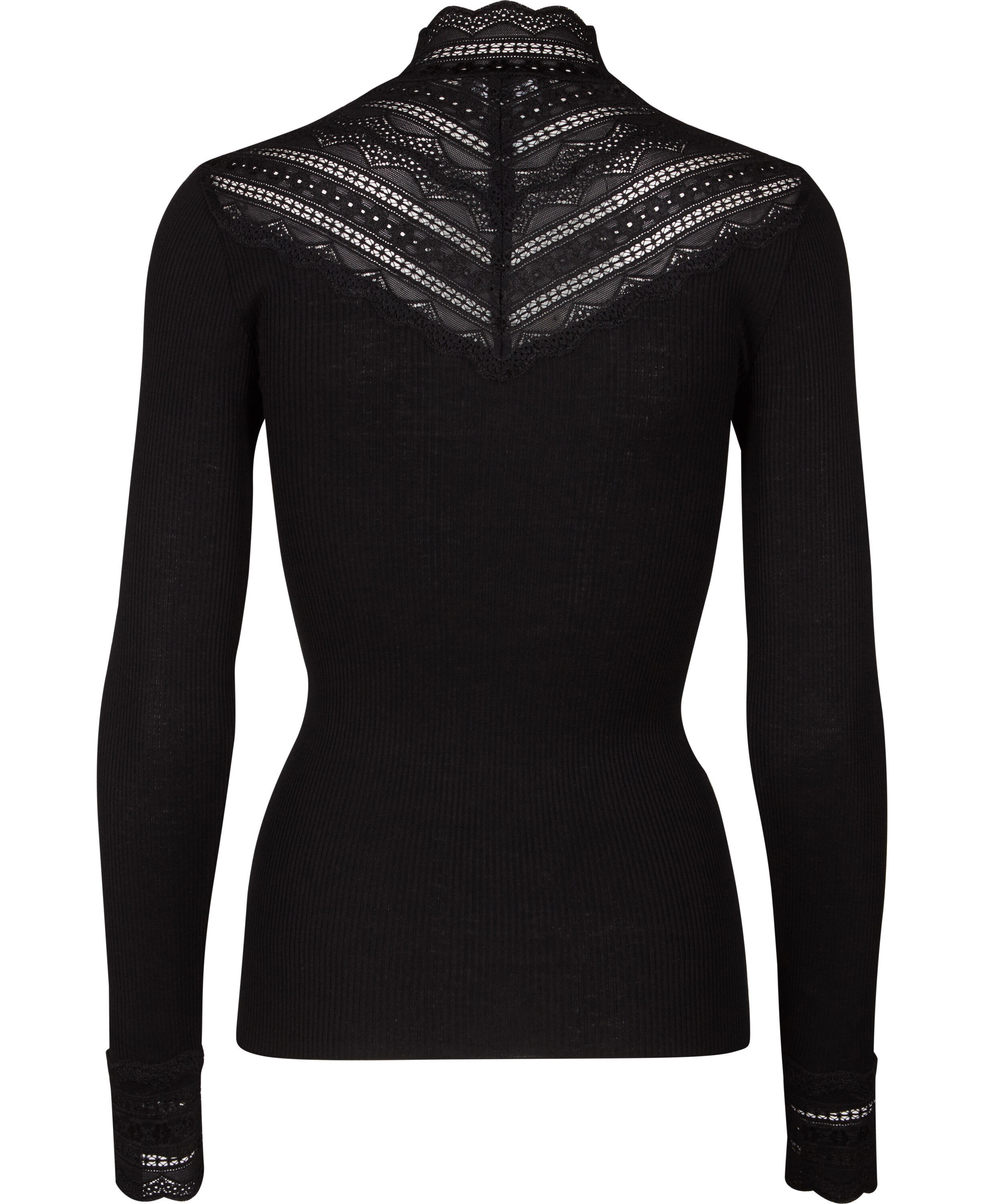 RWBenita Silk LS Lace T-neck T-shirt