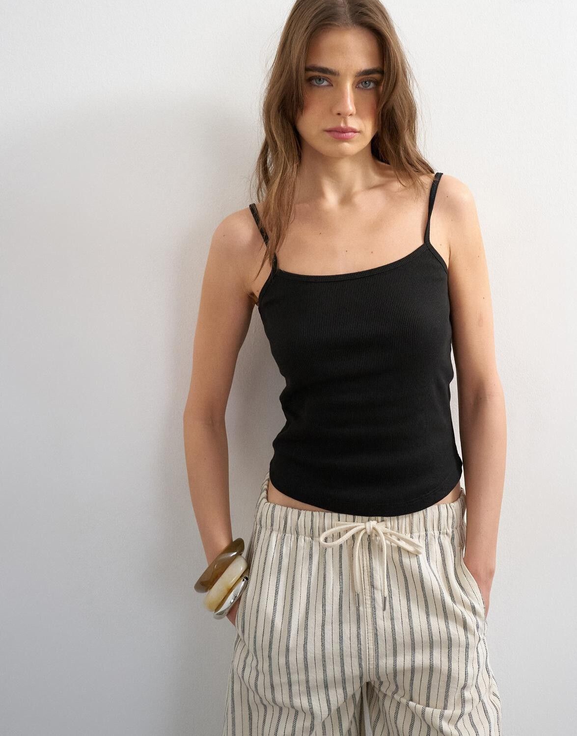 TSREBECCA RIB STRAP VEST JRS