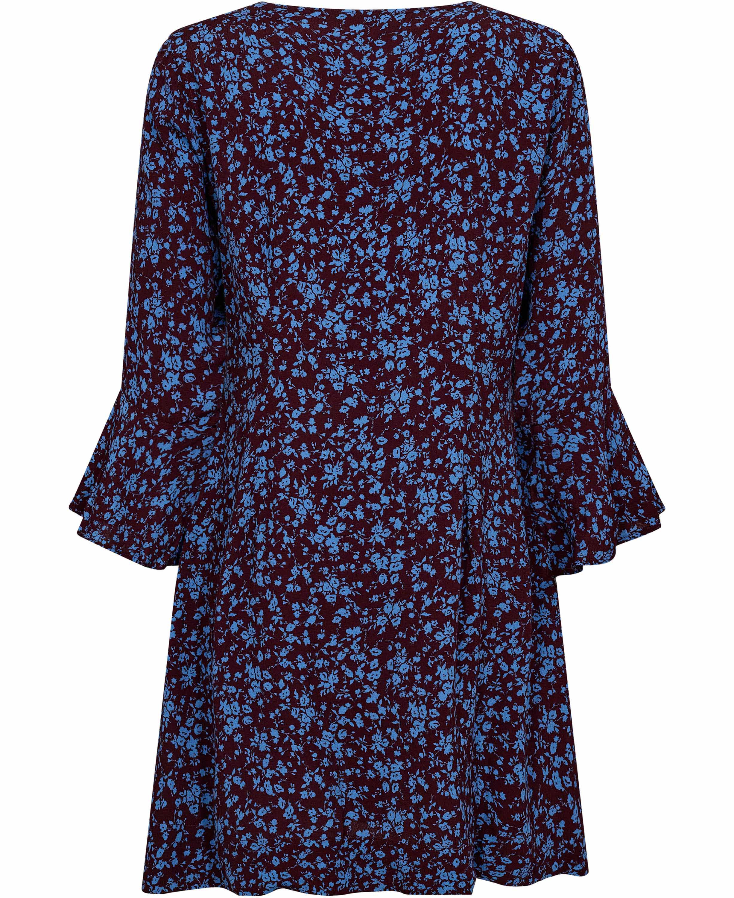 Printed Crepe U-neck Mini Dress