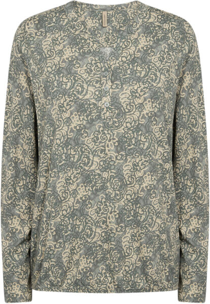 SC-FELICITY AOP 491 Bluse Lysegr&oslash;n