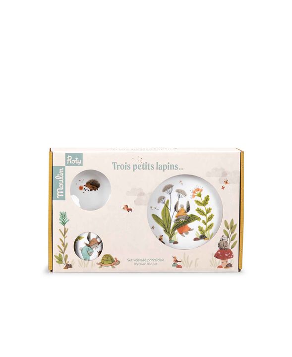 Moulin Roty - Spisesæt - Porcelæn - Trois Petits Lapins