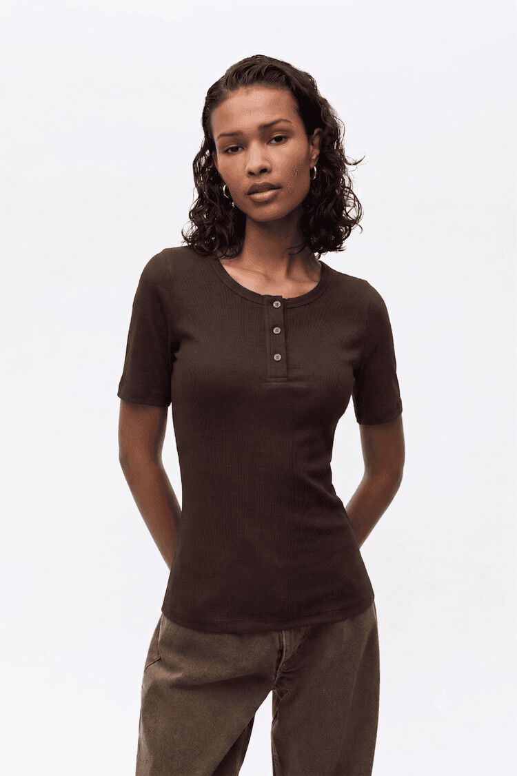 ENALLY HENLEY TEE 5314