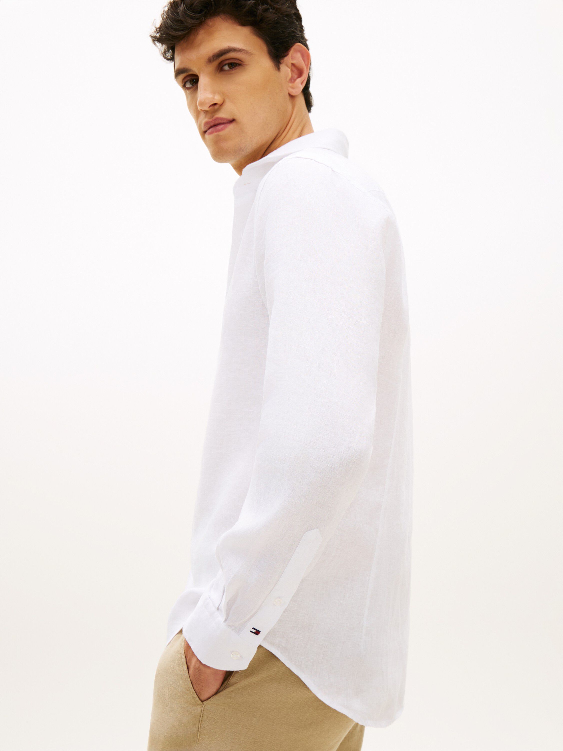 Smart Casual Slim Fit Pure Linen Shirt