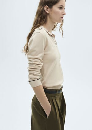 Jersey with contrasting lapels and