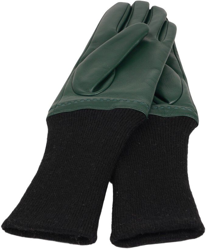 UDINE - FEMININE LEATHER GLOVES W/ LONG KNIT CUFF & CASHMERE