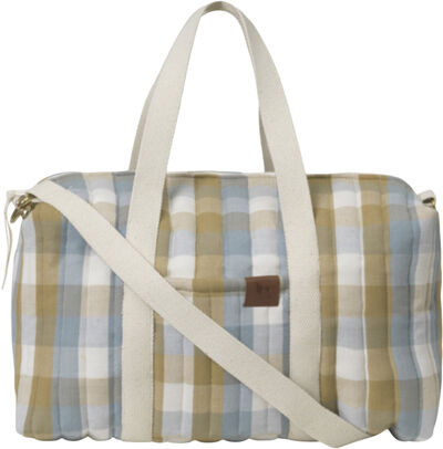 Quilted Gym Bag - Cottage Blue Checks