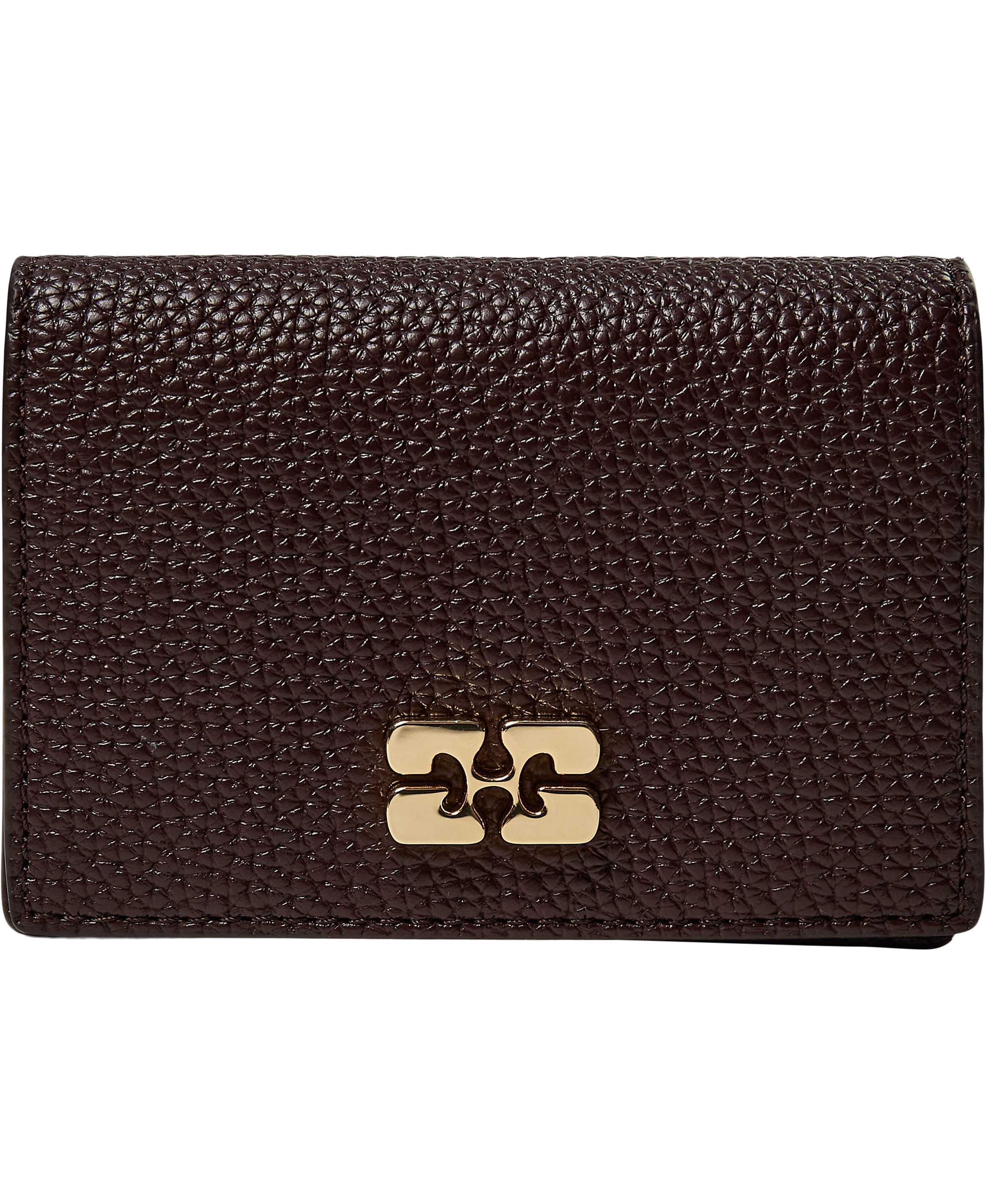 Ganni Card Holder With Flap Grained