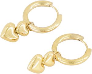 Double heart earrings