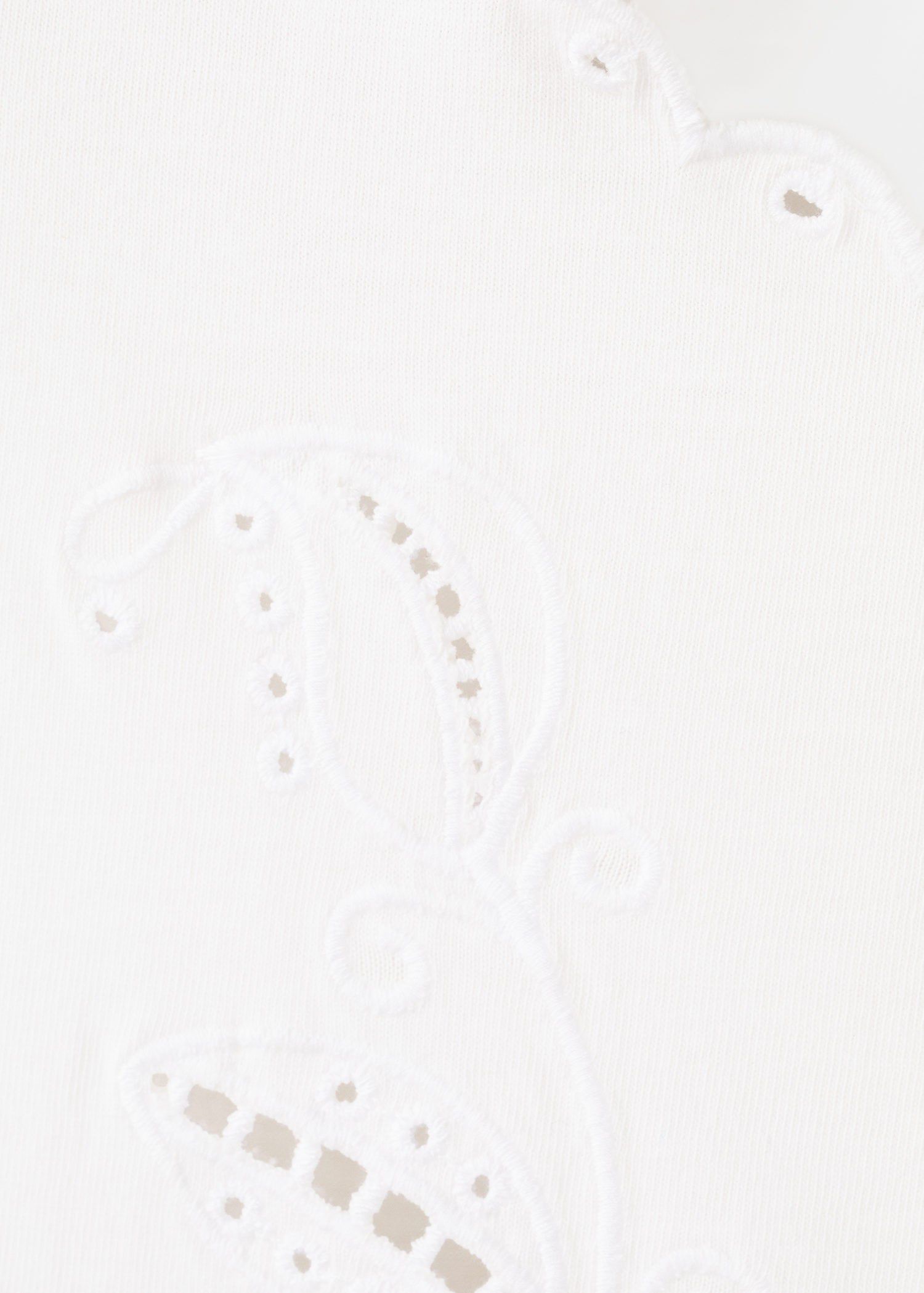 Embroidered broderie anglaise top