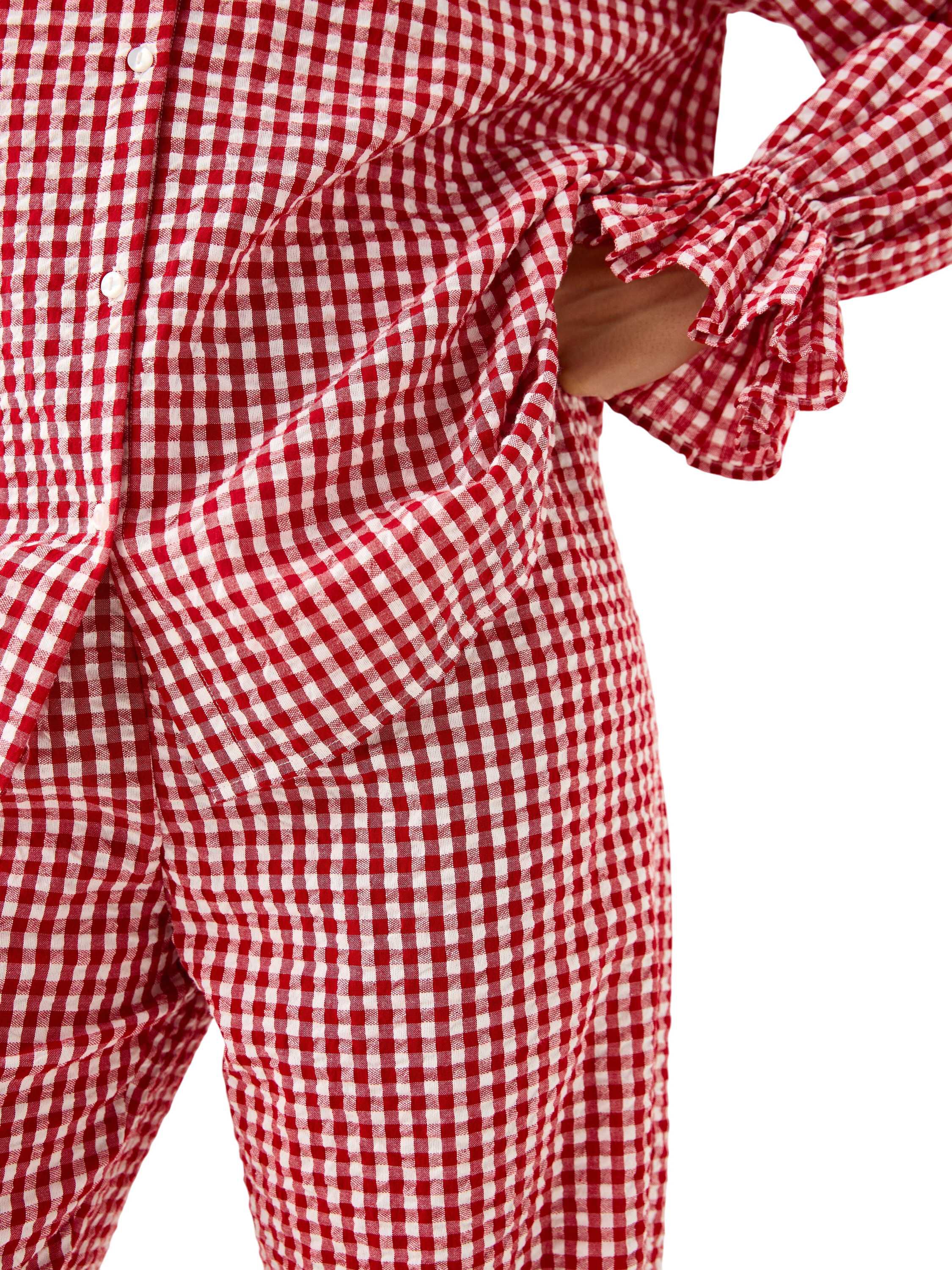 Pyjama trousers in soft seersucker