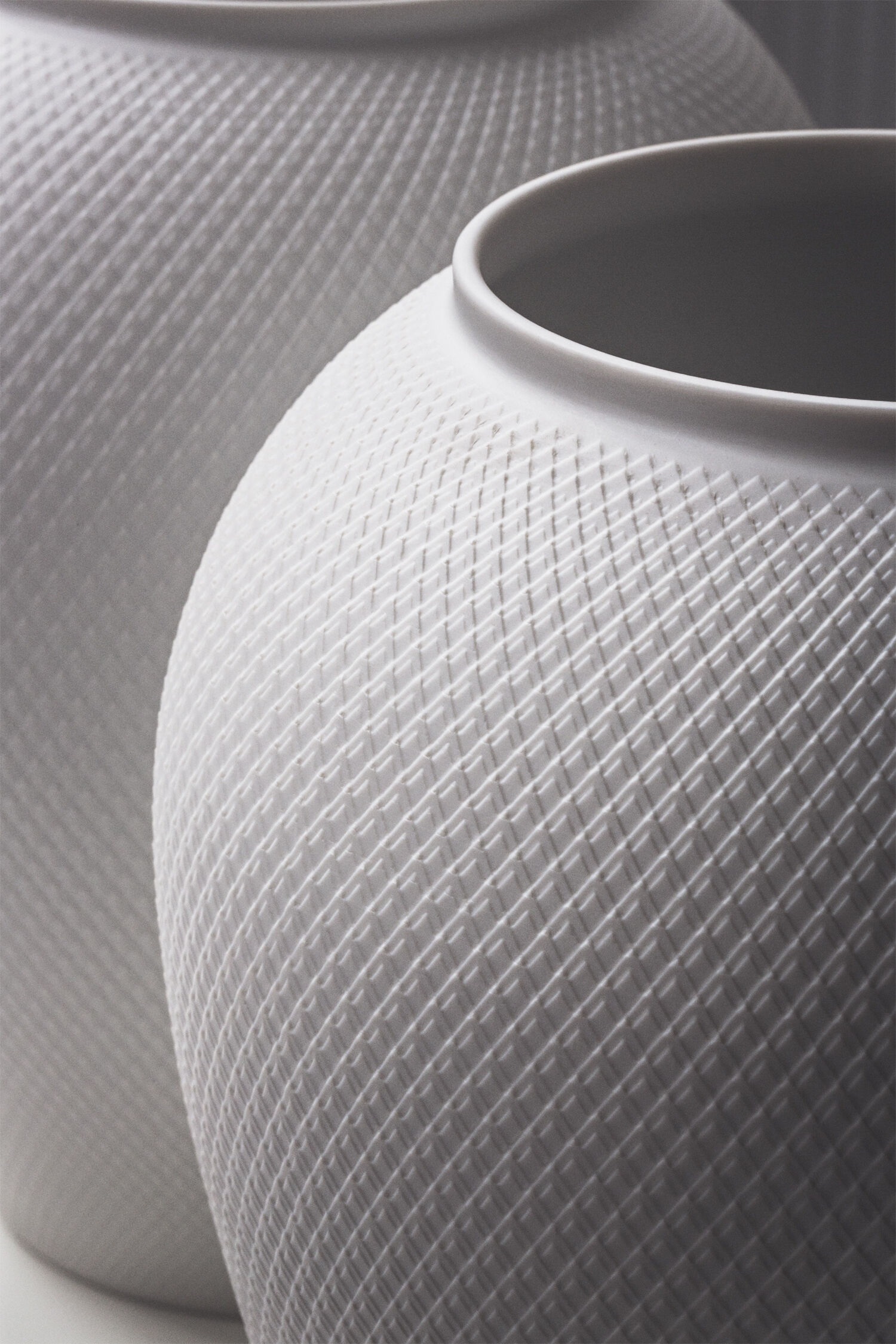 Rhombe vase 25cm, white