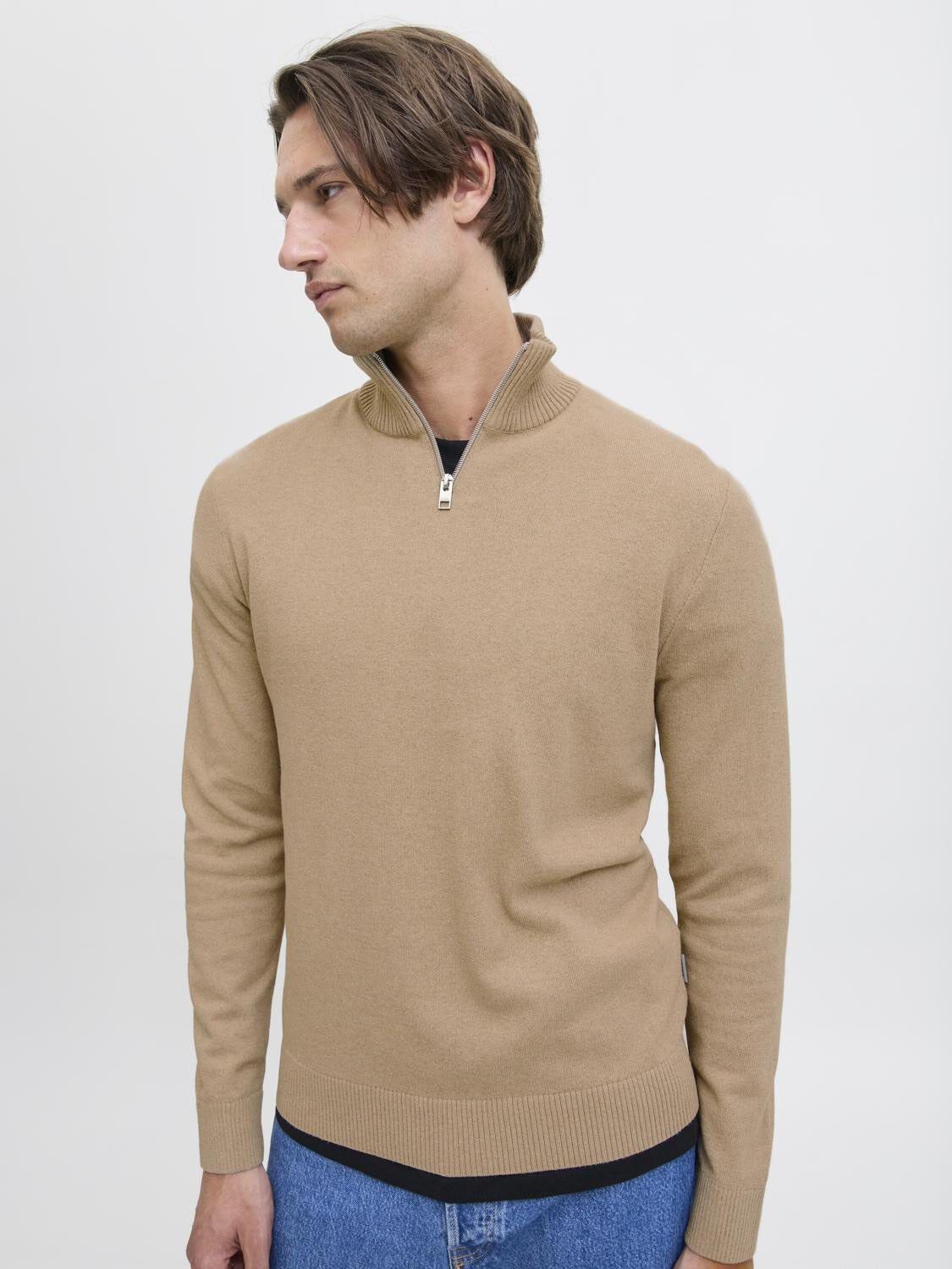 JREBCALLUM KNIT HALF ZIP SN