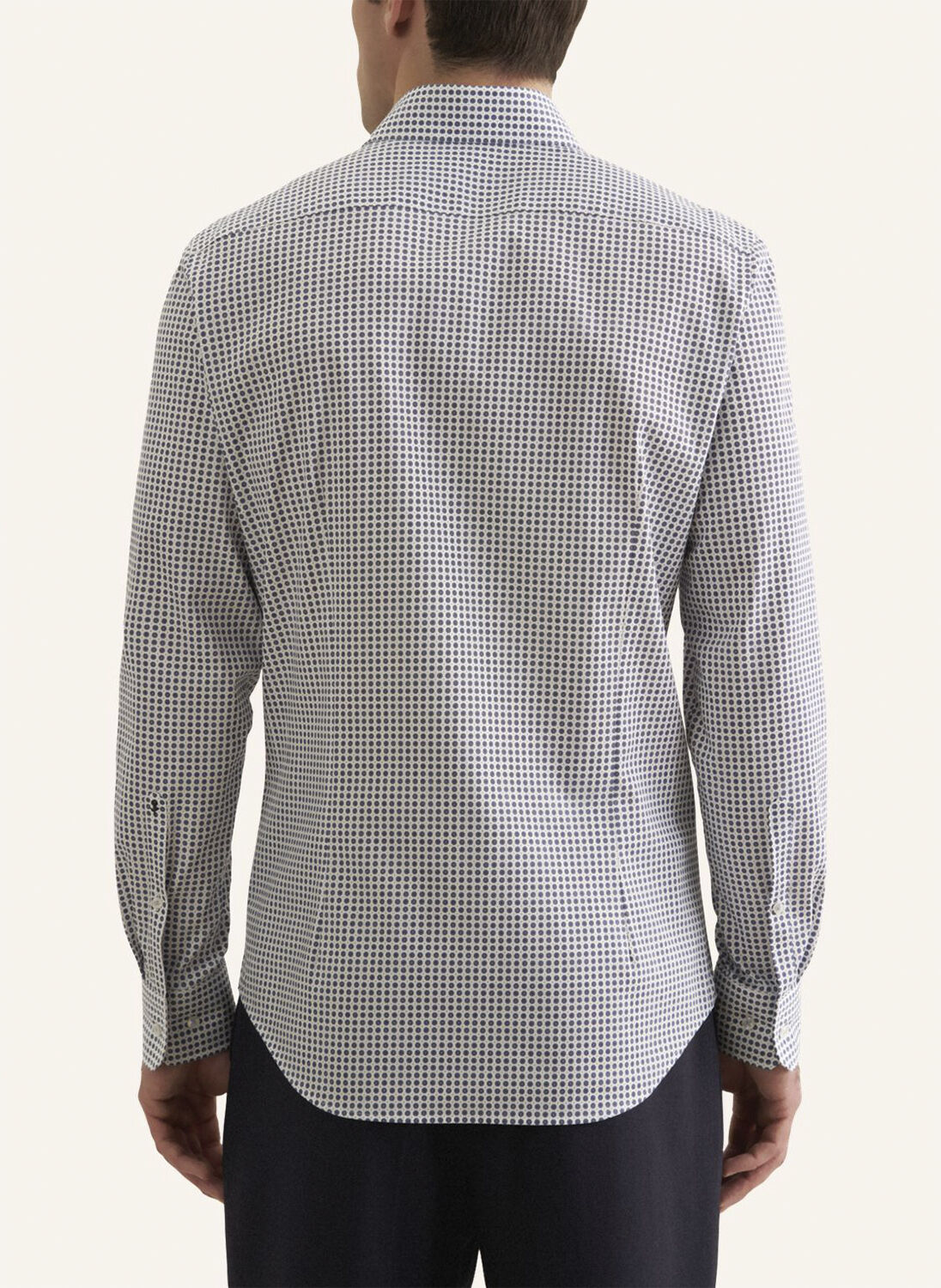 Performance shirt Slim Long sleeve Kent-Collar Print