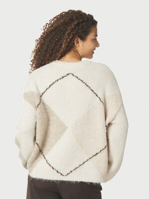 Inga Check Fluff Knit Blouse