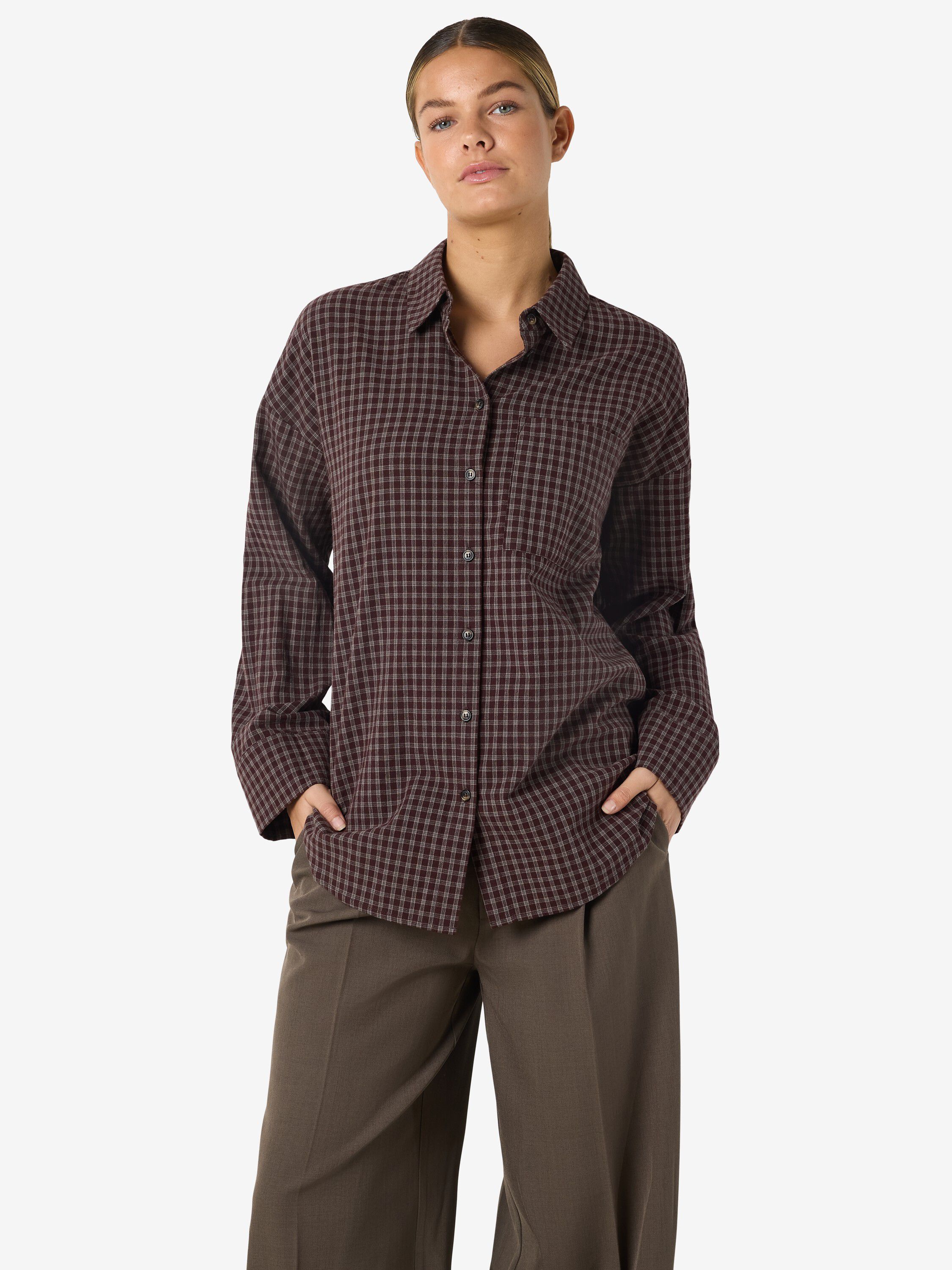 NMHAILEY ZOE L/S CHECK SHIRT