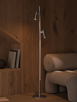 Makoto | Gulvlampe | Satin Krom