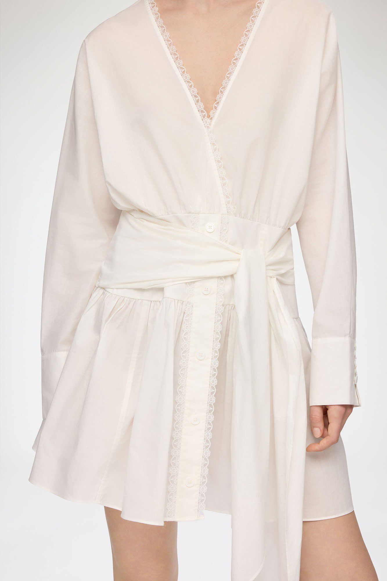 Cotton Voile Kimono Scarf Mini Dres