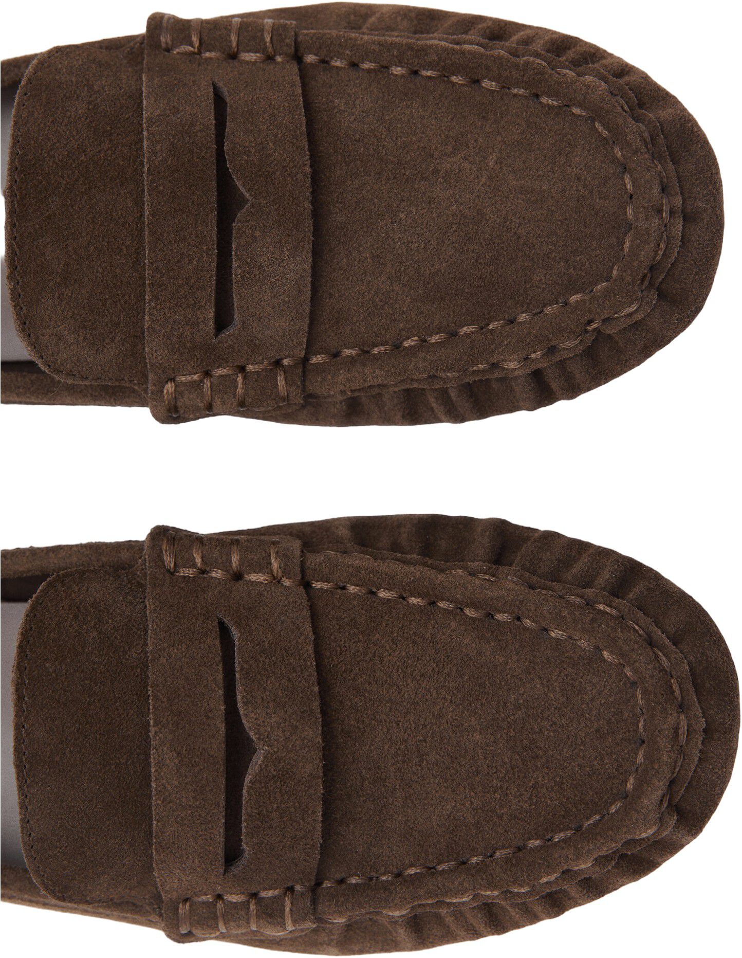 Suede penny loafers