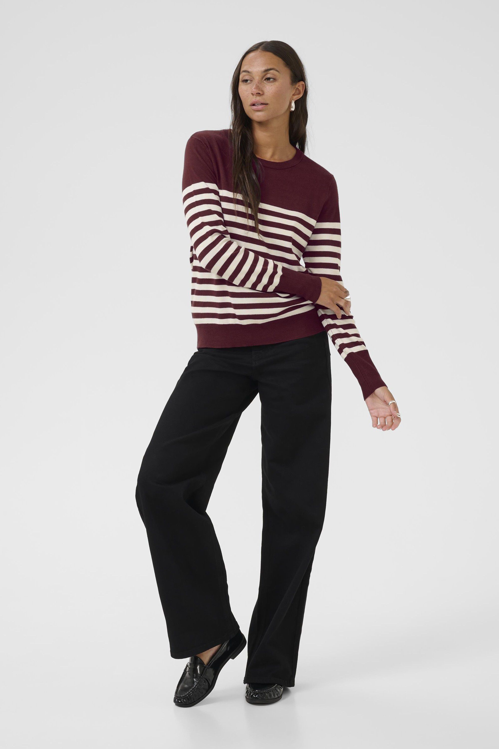 KAlizza Striped Knit Pullover