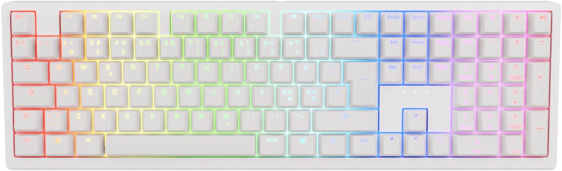 Ducky Zero 6108 White - Tr&aring;dl&oslash;s - MX Brown Tastatur