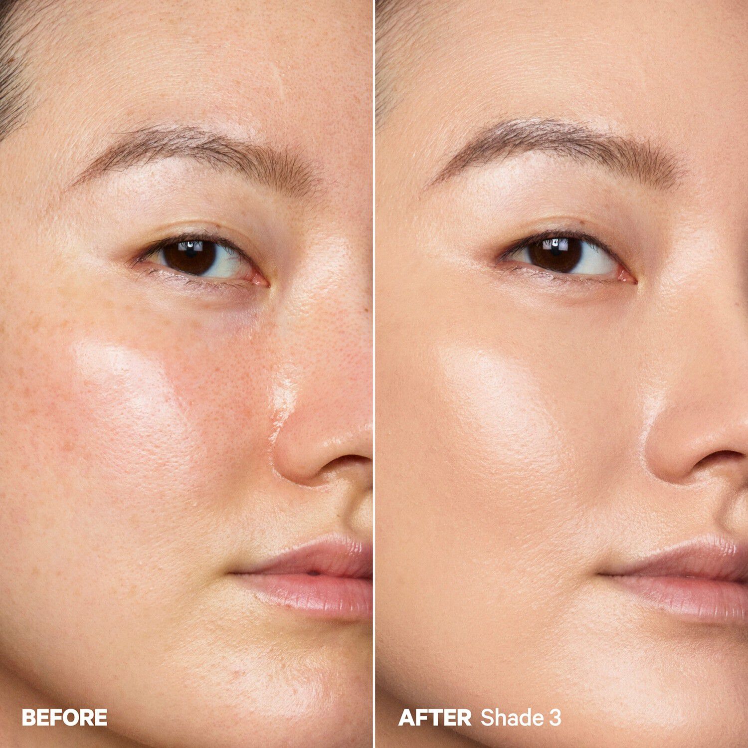 En ren og ikke-komedogen gelcreme-concealer med justerbar d&aelig;kkeevne, d