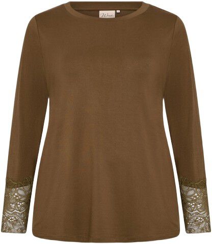 Curvy WA-STELLA 24 Bluse M&oslash;rk sand