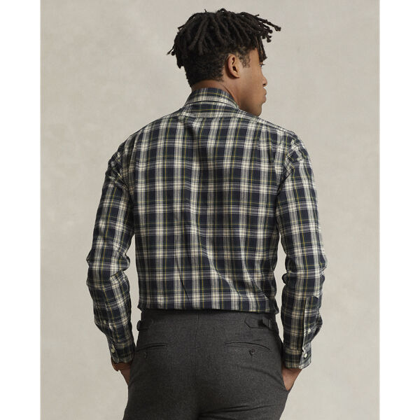 Custom Fit Plaid Oxford Shirt