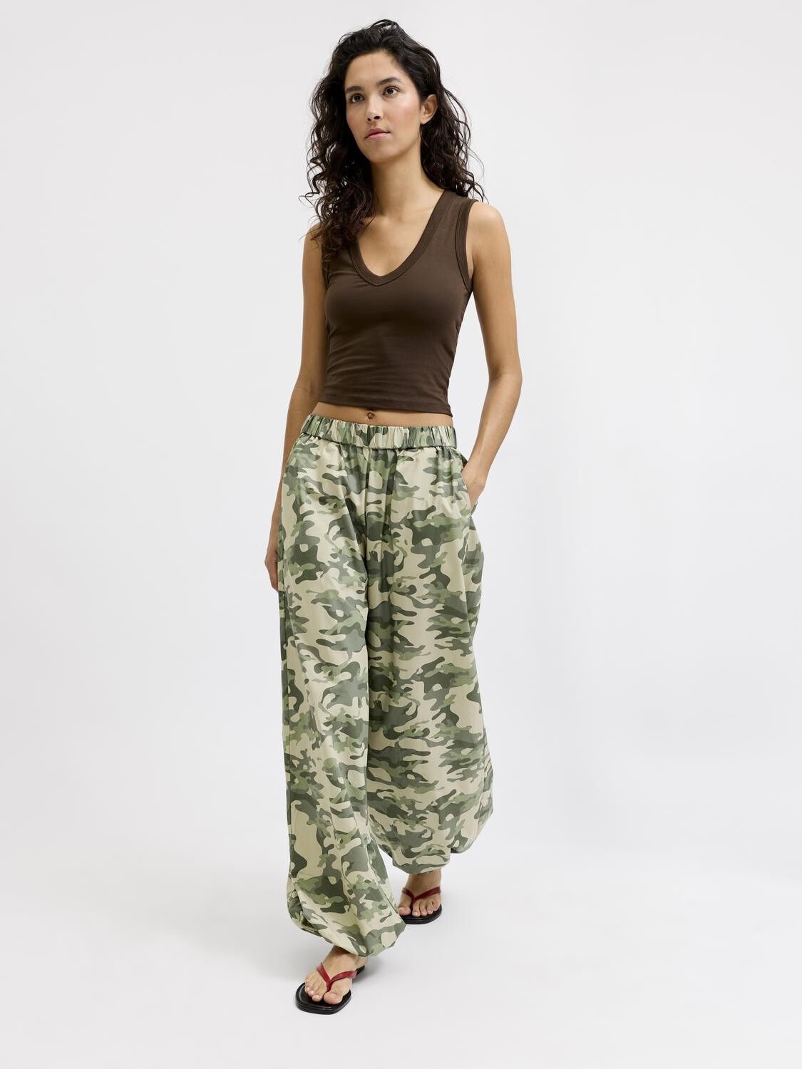 JXSARA BALLON MW PANTS WVN LN